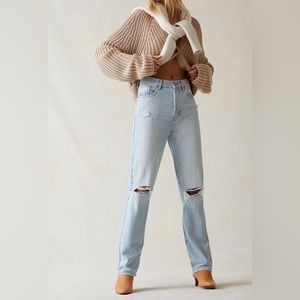 PacSun Eco Light Blue Distressed Dad Jeans